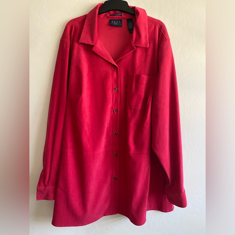 Long oversized button down
